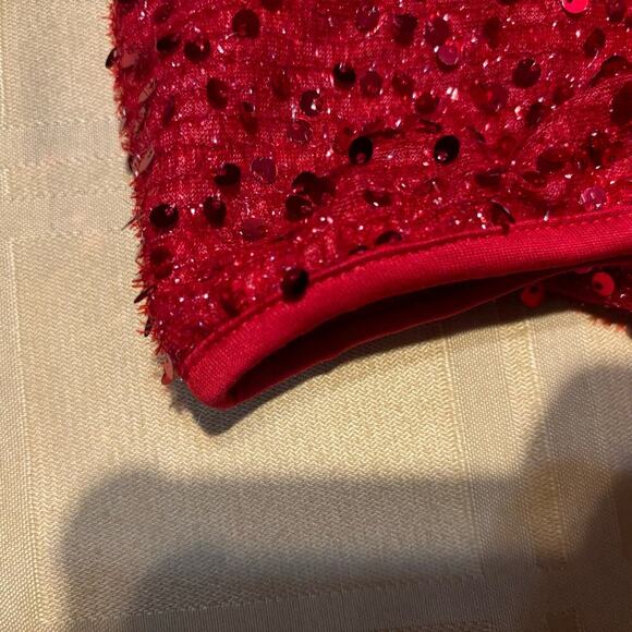 Red Sequin Skirt for Tween, Taylor Swift Inspired, Halloween, Dressy - Picture 4 of 6